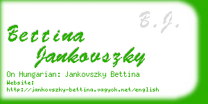 bettina jankovszky business card